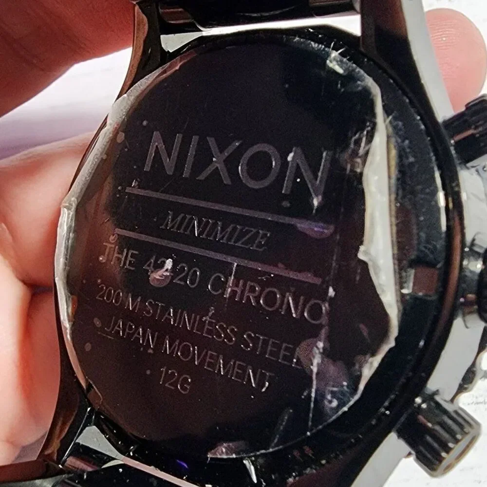 Nixon A0371153 42-20 Chrono All Black / Leopard Watch - Picture 6 of 7